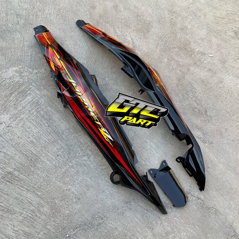 Jual Cover body yamaha jupiter z new burhan set stiker warna hitam