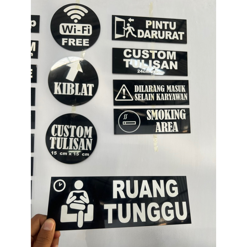 Jual PAPAN AKRILIK SIGN CUSTOM PRINTING UV | Shopee Indonesia