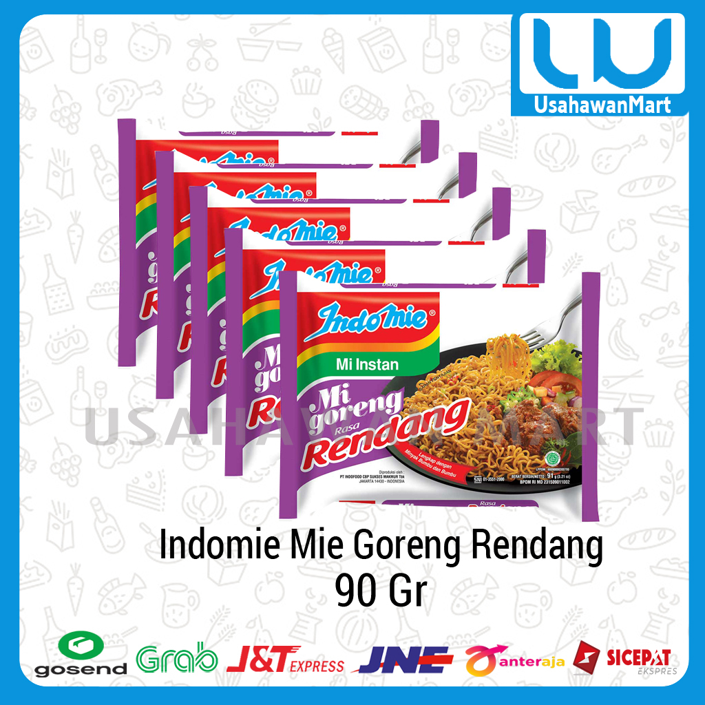 Jual INDOMIE GORENG RENDANG 91 GR 5PCS | Shopee Indonesia