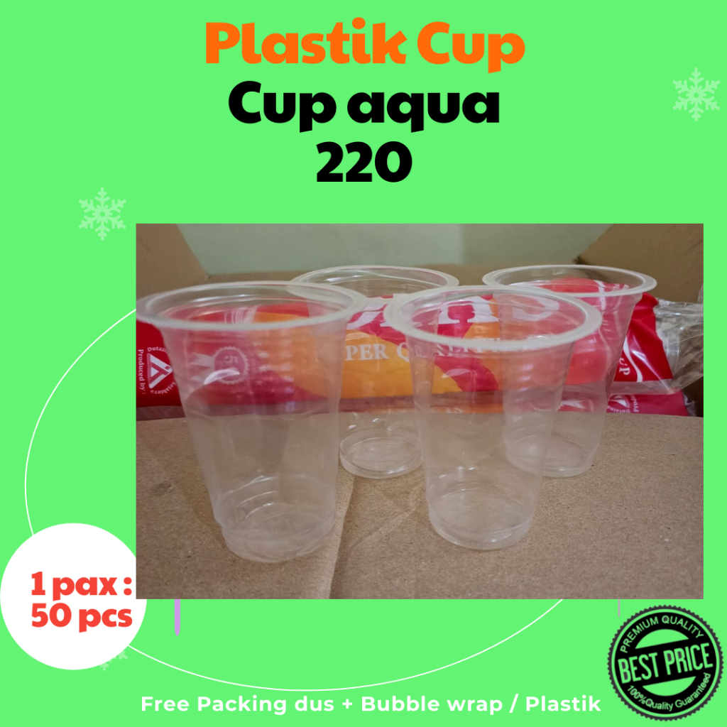 Jual Gelas Aqua Plastik Bening 220 Ml Isi 50pcs Shopee Indonesia 2869