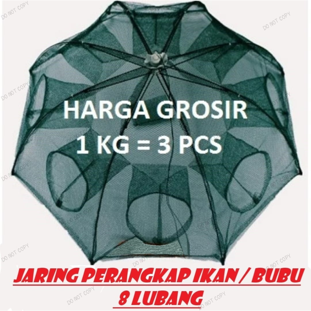 Jual Perangkap Ikan Jaring Ikan Bubu Payung Ikan Hexagonal 8 12 16