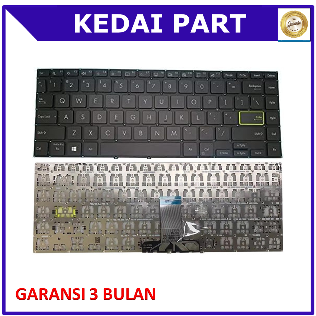 Keyboard Asus Vivobook S14 X413 M433 M433i M433ia M433u M433ua Silver  Backlight Backlite