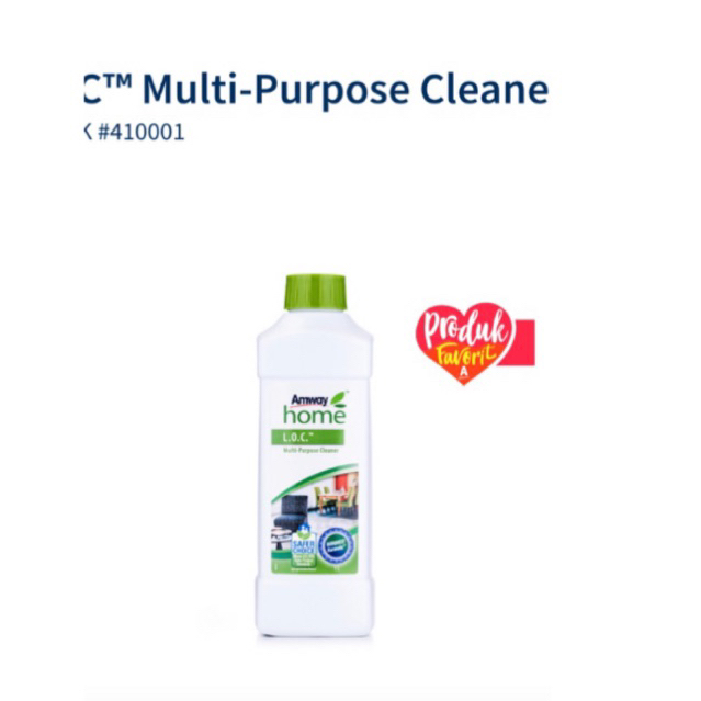 Jual AMWAY LOC MULTI PURPOSE CLEANER 1 liter Shopee Indonesia