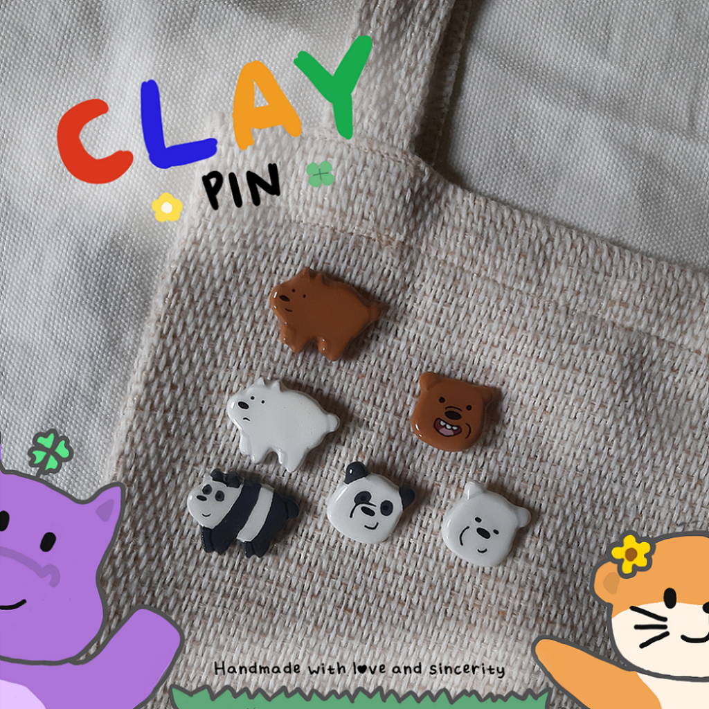 Jual Clay Pin We Bare Bears Edition | Shopee Indonesia