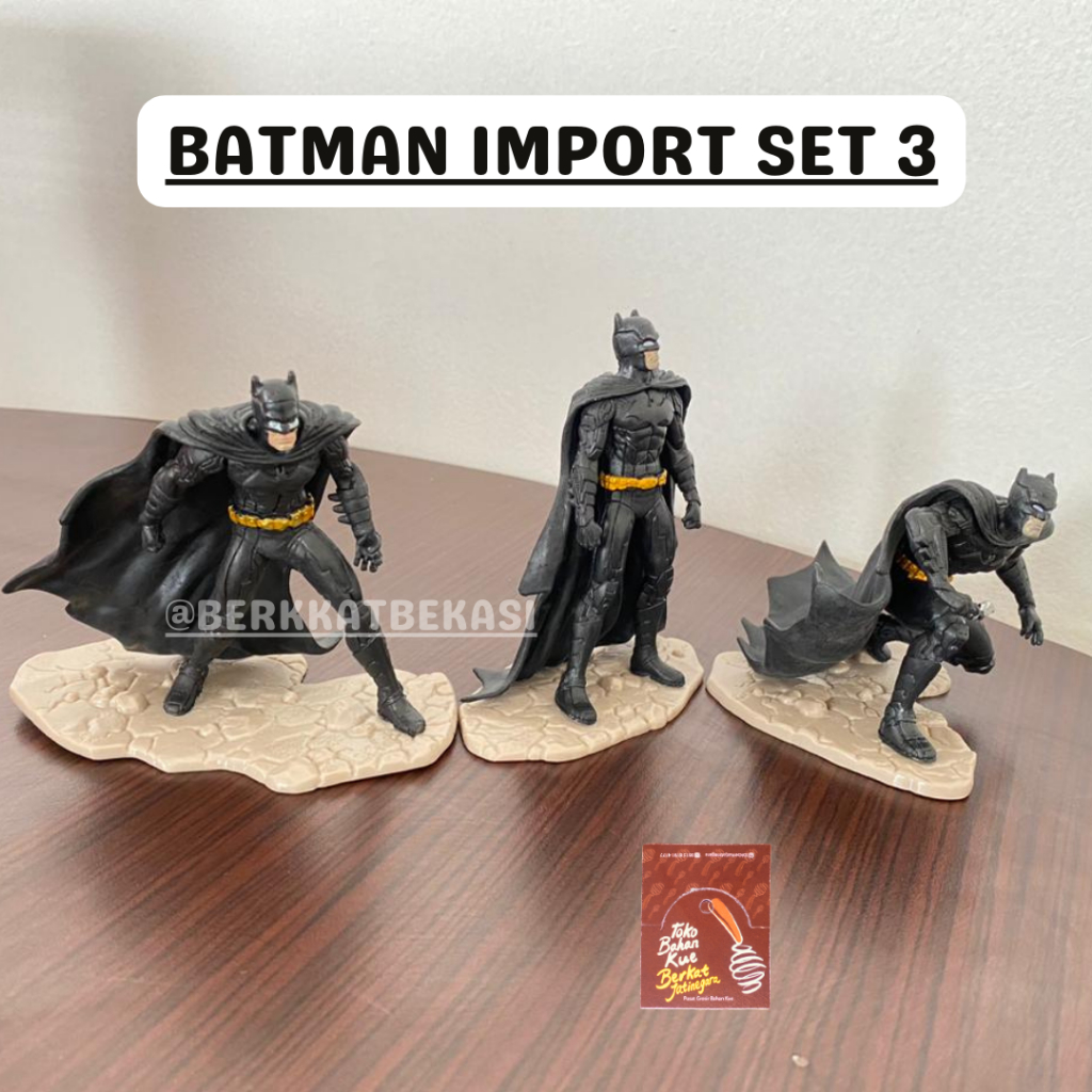 Jual HIASAN MAINAN BATMAN / TOPPER CAKE/ BATMAN IMPORT 3SET | Shopee ...