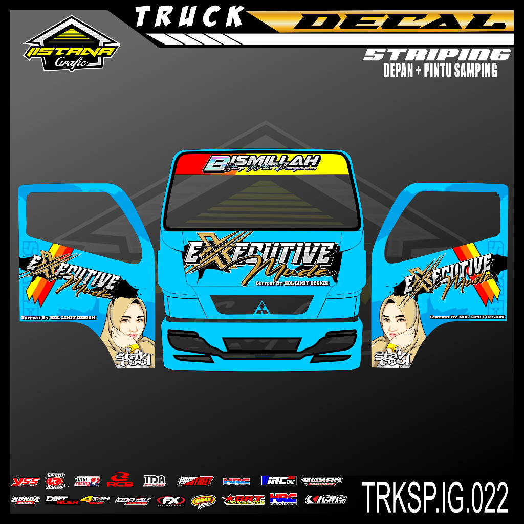 Jual Stiker Decal Kab Depan + Pintu Samping Truck - Sticker Variasi KAB ...