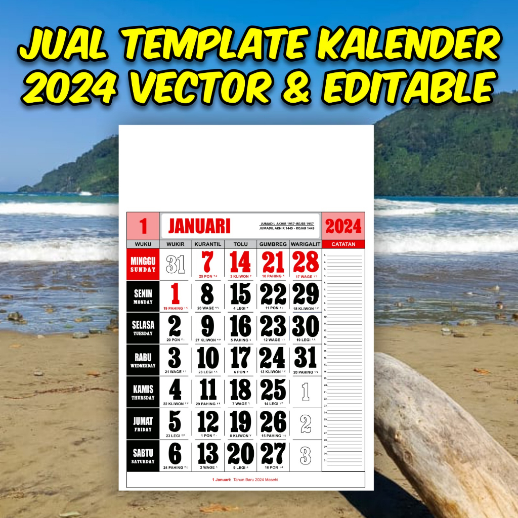 Jual Template Kalender Tipe E Office Tahun 2024 File Vector Bisa Diedit Shopee Indonesia 4558