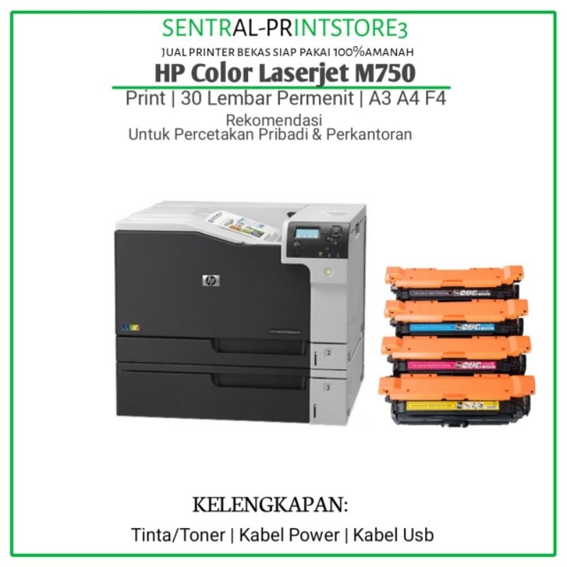 Jual Printer A3 Color Hp Laserjet Enterprise M750 Print Color A3 Shopee Indonesia 3632