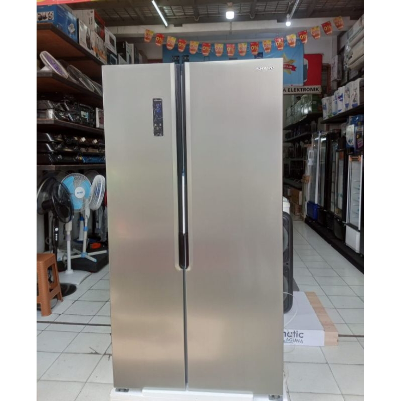 Jual Kulkas Sharp Side by side SJIS50MSL (2 pintu) Shopee Indonesia