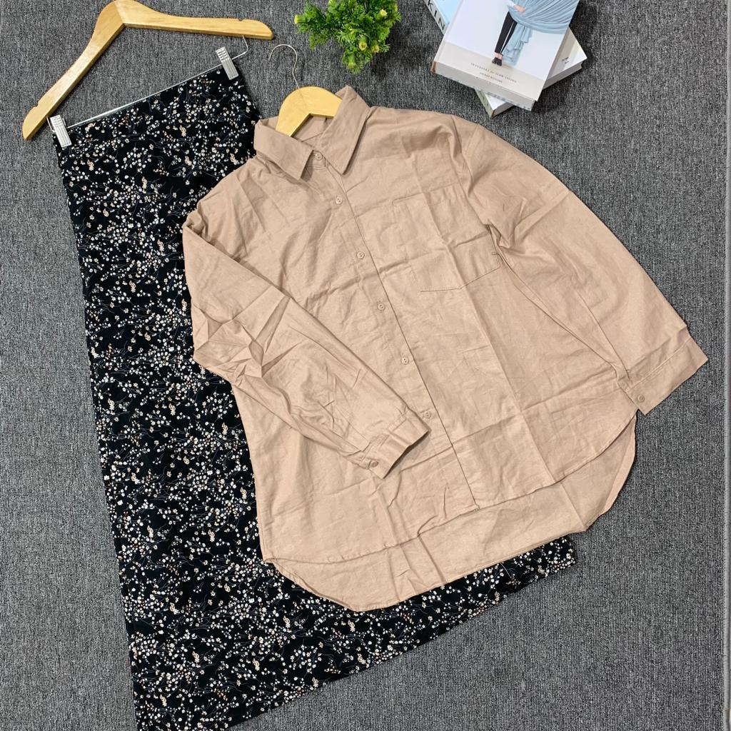 Jual ONESET 2IN1 KEMEJA ROK MOTIF / setelan wanita korean style atasan ...