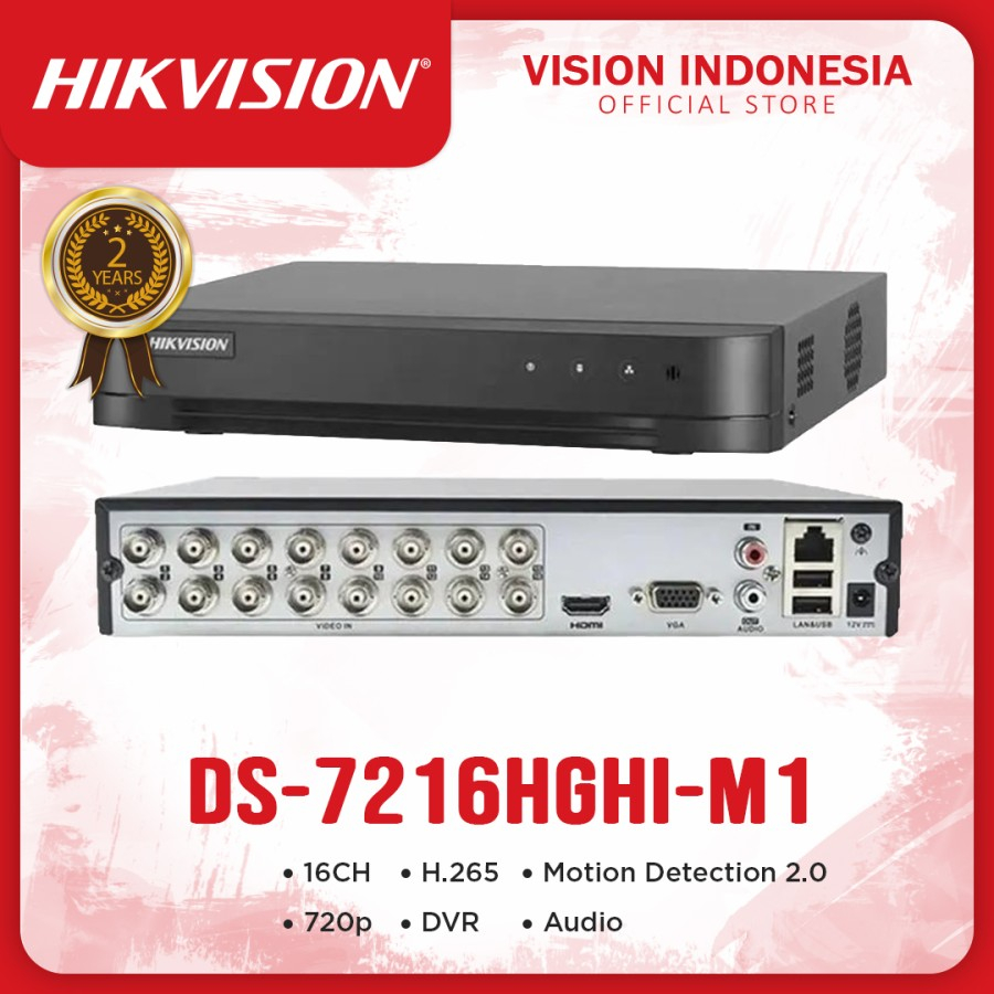 Dvr Hikvision 16 Canales Ds-7216hghi-m1 | Mismo precio en cuotas