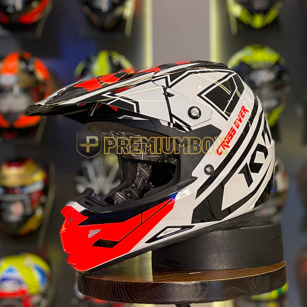 Jual Kyt Cross Over K Racing Super Fluo White Red Fluo Kyt Cross Over Krc Shopee Indonesia