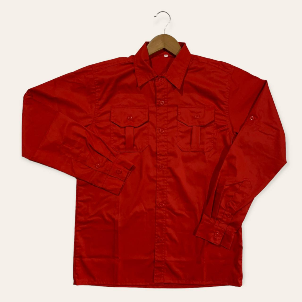 Jual Kemeja Pdl Panjang Pria Warna Merah Kemeja Tactical 511 Panjang