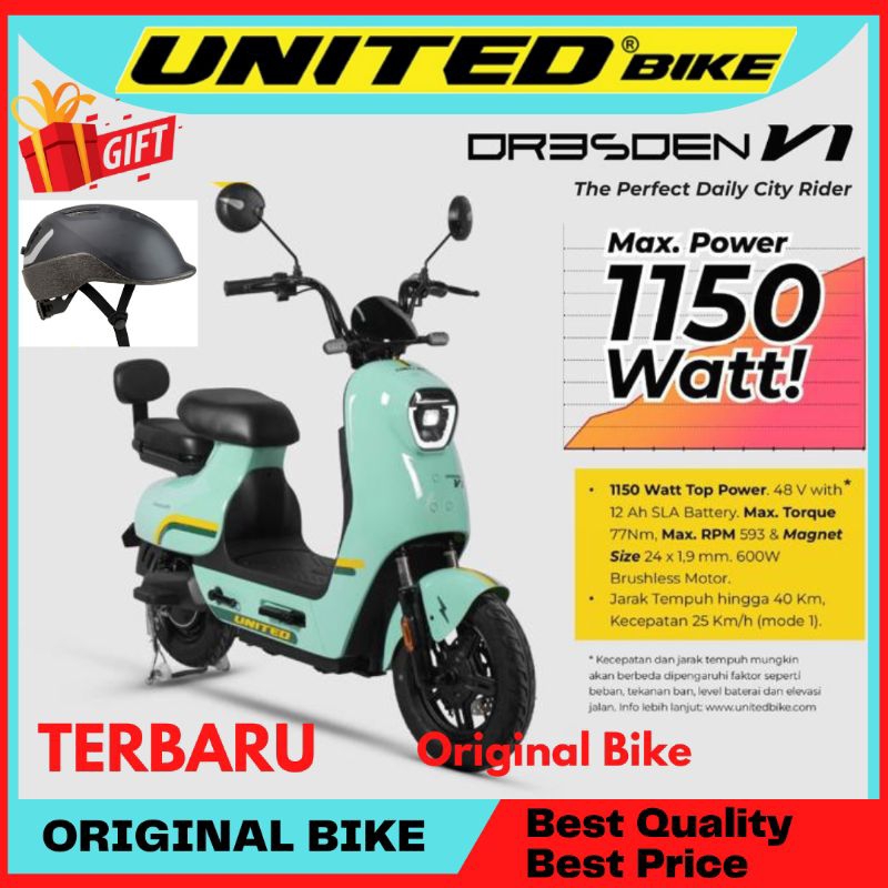 Jual Sepeda Listrik United Dresden V United Bike Shopee Indonesia