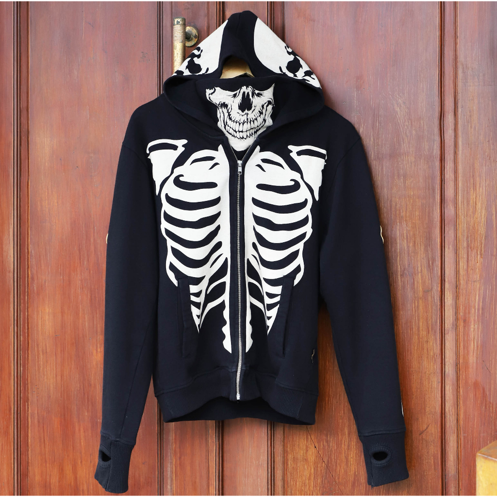 Vanson skeleton hoodie hotsell