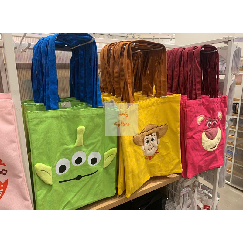 Jual MINISO X Toy Story Tote Bag Shoulder Bag Shopping Bag Edisi Terbatas / Toy Story Collection