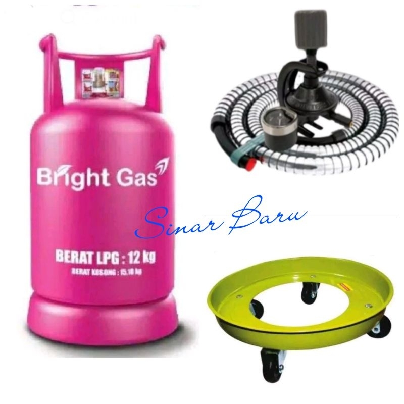 Jual Tabung Bright Gas 12kg Isi Tabung Gas 12kg Isi Regulator Destec Meter Selang 