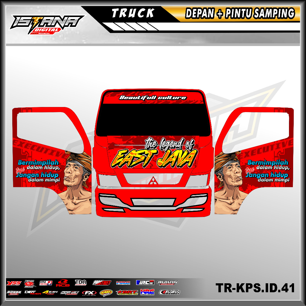 Jual Stiker Decal Kab Depan Pintu Samping Truck Sticker Variasi Kab