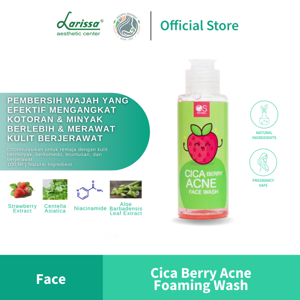 Jual CICA BERRY ACNE FACIAL WASH SABUN WAJAH JERAWAT DAN BRUNTUSAN