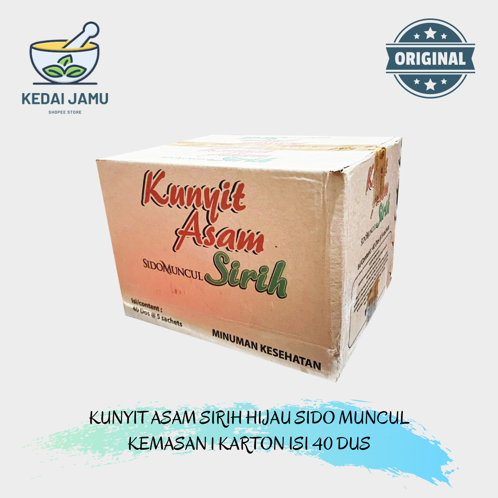 Jual Kunyit Asam Sirih Hijau Sido Muncul Karton Isi Dus Shopee