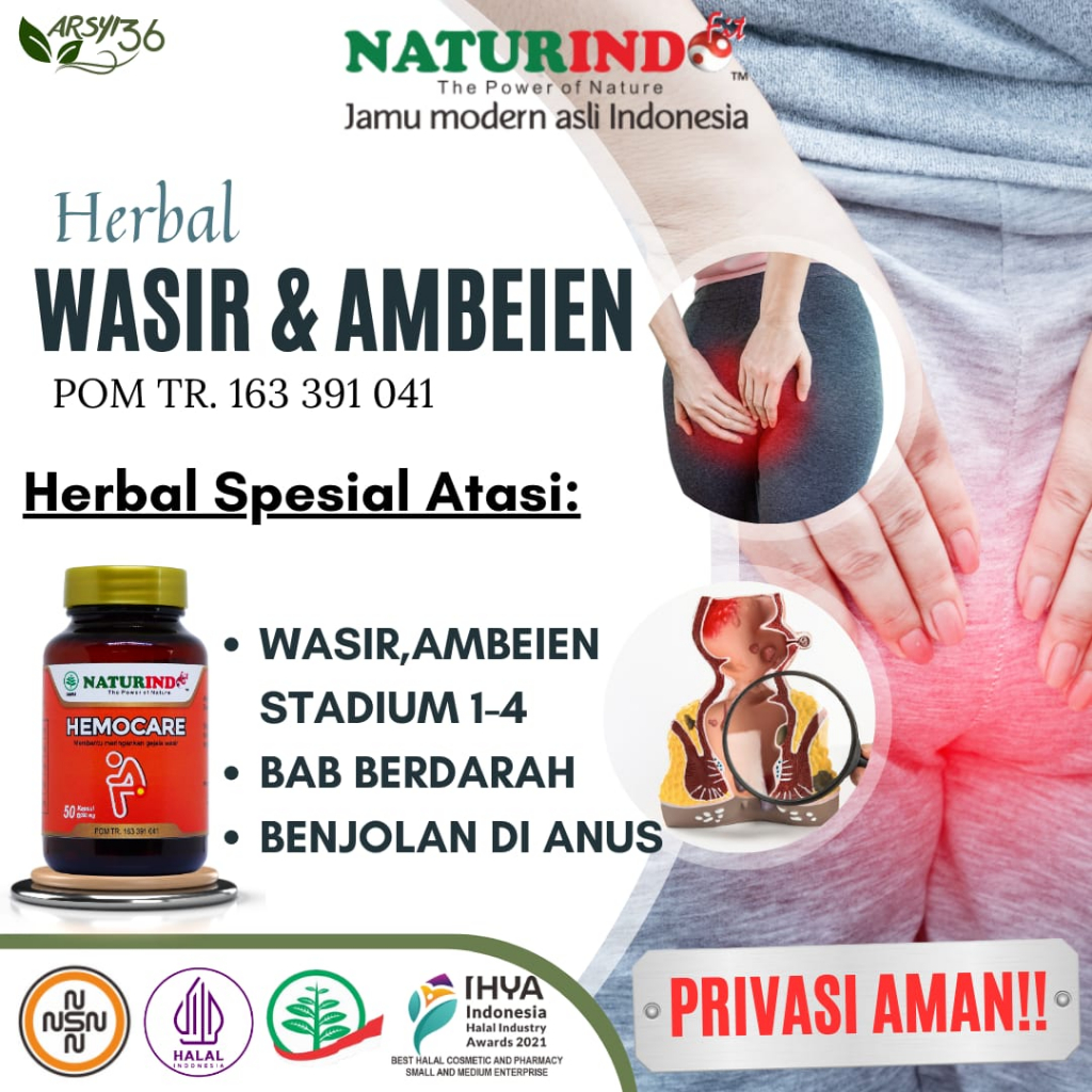 Jual Obat Wasir Ambeien Ambeyen Luar Dalam BAB Berdarah Benjolan ...