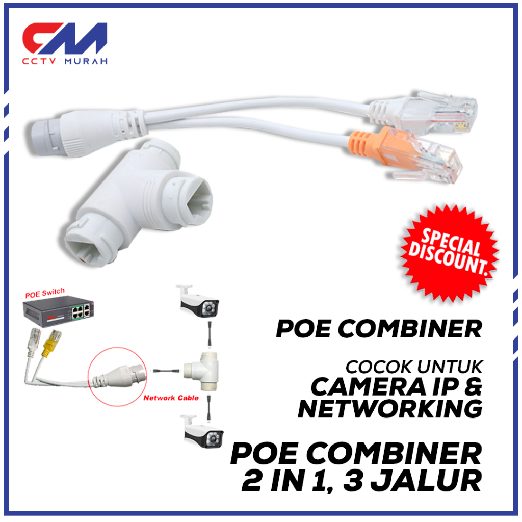 Jual Poe Splitter Konnektor In Jalur Poe Splitter Combiner Way Kabel Jaringan Shopee