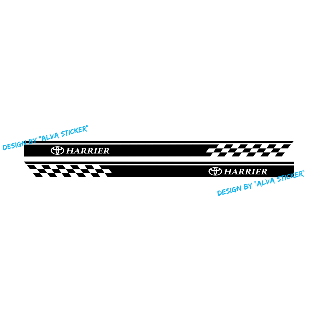 Jual sticker harrier stiker body mobil toyota harrier old/new sticker ...