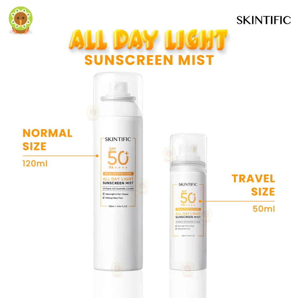 Jual Skintific All Day Light Sunscreen Mist Spf 50 Pa Real Protection Shopee Indonesia 5463