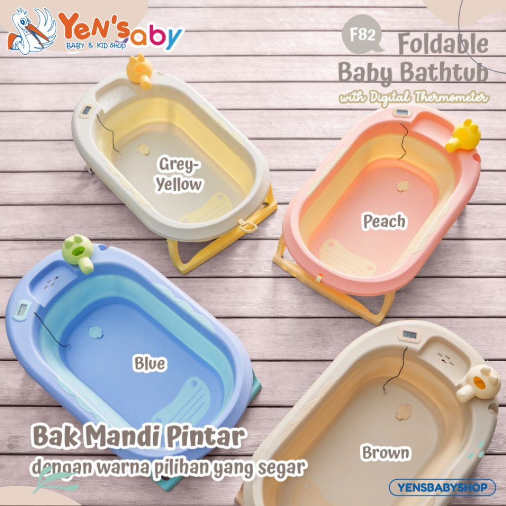 Sugar baby Foldable Baby Bathtub with Digital Thermometer F82/Bak Mandi  lipat Anak