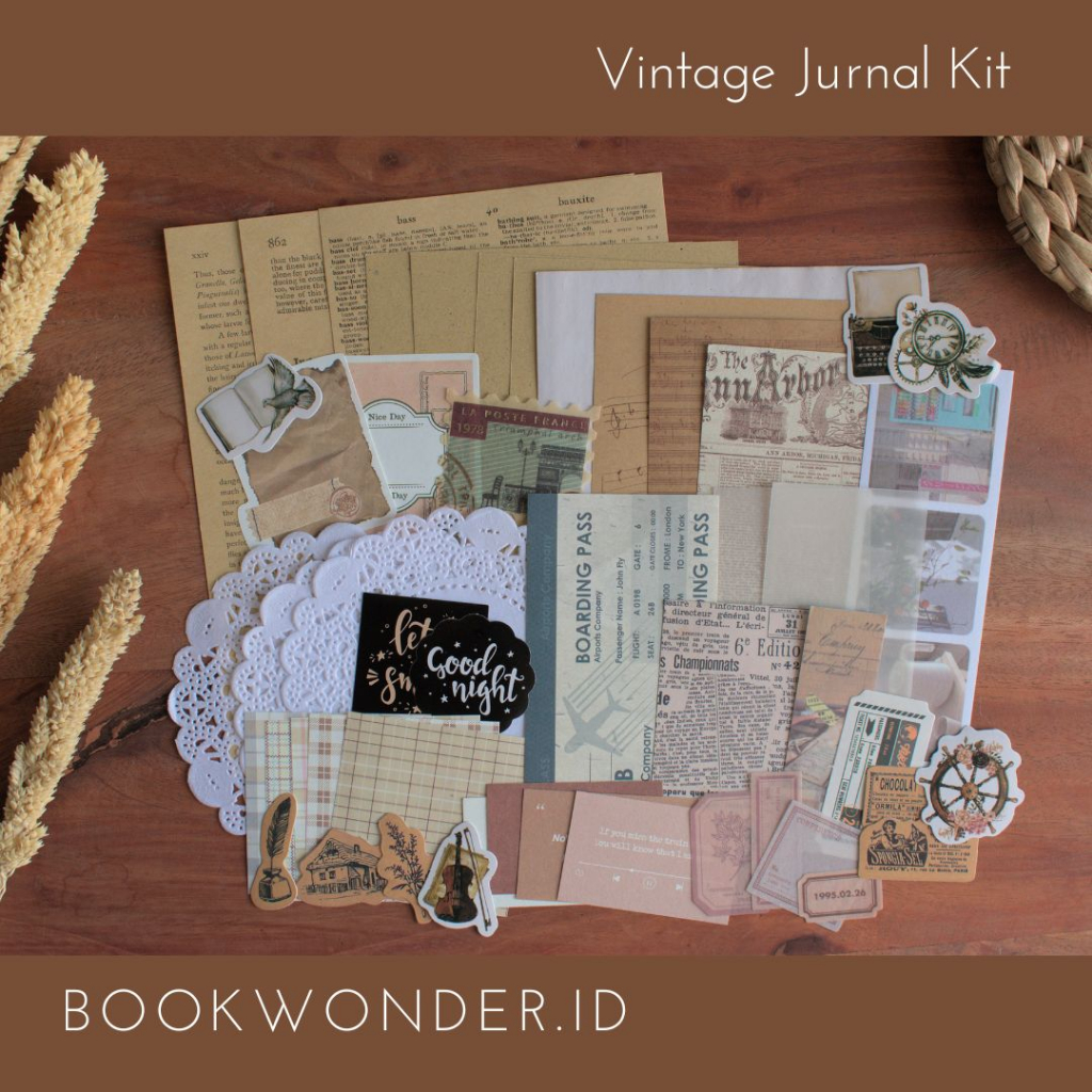 Jual Journal Kit Journaling Kit 50 Pcs Tema Vintage Floral untuk ...