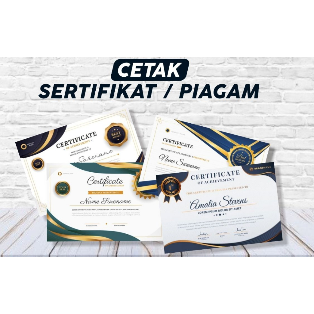 Jual Cetak Sertifikat / Piagam | Shopee Indonesia