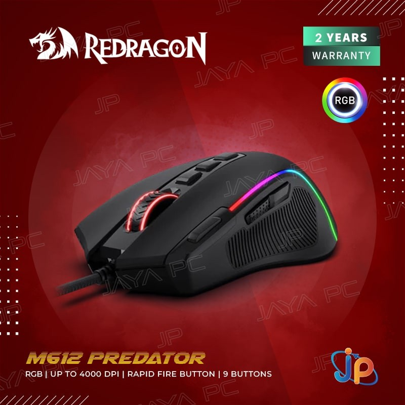 Jual Redragon Predator M612 RGB - Macro Gaming Mouse | Shopee Indonesia