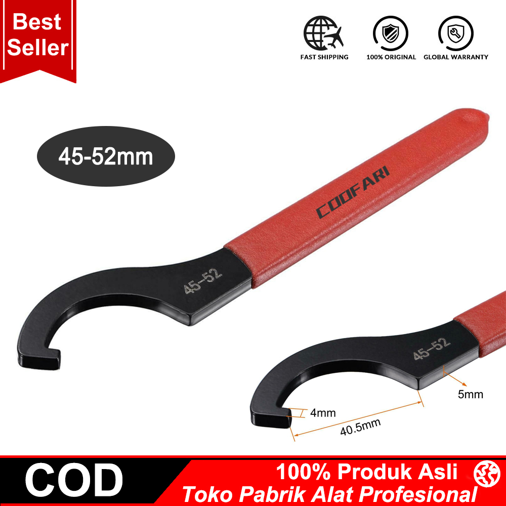 Jual 4552mm Hook Wrench Kunci Komstir Motor Universal C Type Shock