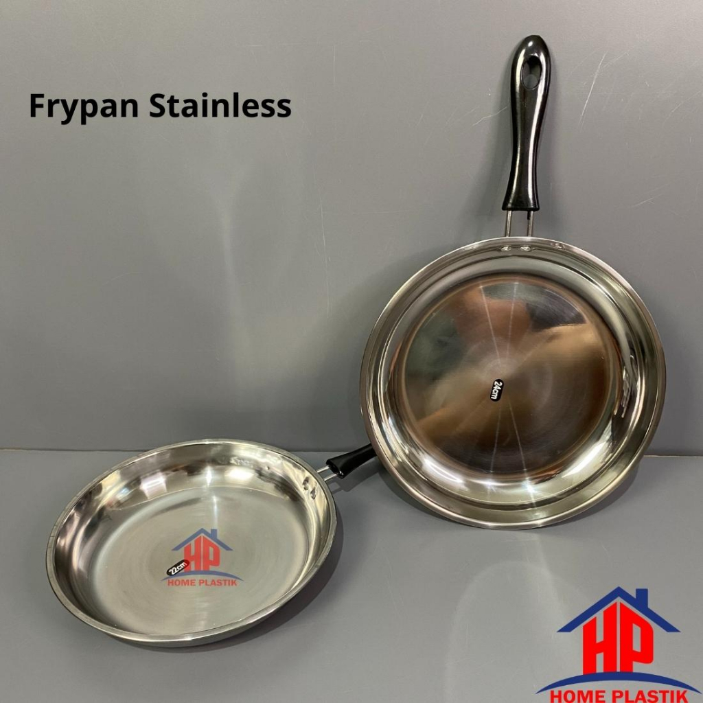 Jual Frypan Stainless Steel 22 CM /24 CM / Wajan Panci Anti Lengket ...
