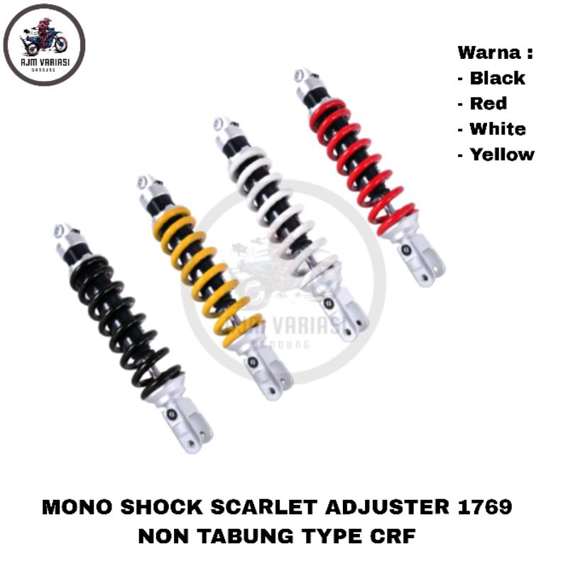 Jual Monosok Mono Skok Shock Shock Absorber Peredam Kejut Belakang Non Tabung Scarlet Adjuster