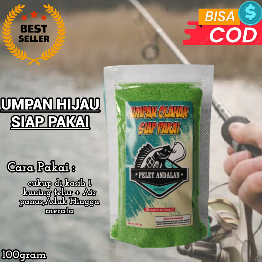 Jual [ bisa cod ] Umpan Pelet Hijau Amis Wangi Lumut Cocok Untuk Ikan ...
