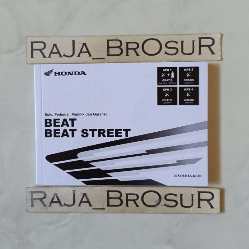 Jual Buku pedoman pemilik dan garansi/Manual Book Honda Beat/Beat Street K1A 2022Sekarang ORI
