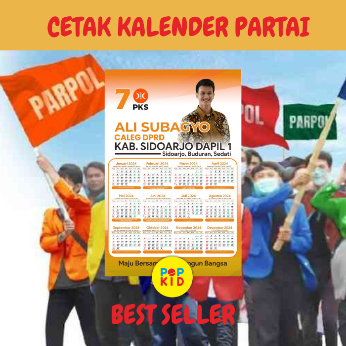 Jual CETAK KALENDER CALEG / PEMILU / PARTAI GRATIS DESIGN | Shopee ...
