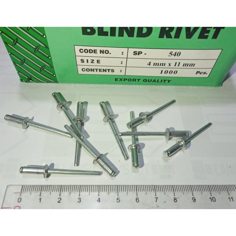 Jual 10 PCS SIP BLIND RIVET SP 540 / Paku Rivet 4 X 11 mm | Shopee ...