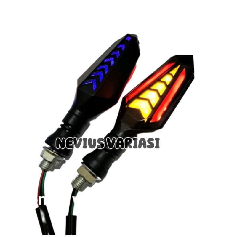 Jual 4 PCS LAMPU SEIN MOTOR VARIASI LED RUNNING 2 SISI SEN PANAH LAMPU ...