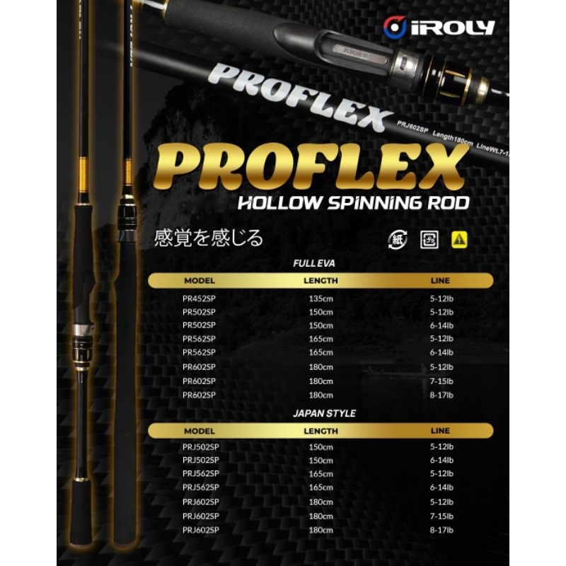 Jual Joran Iroly Proflex 135-150-165-180cm/spinning rod -JS/FE | Shopee ...
