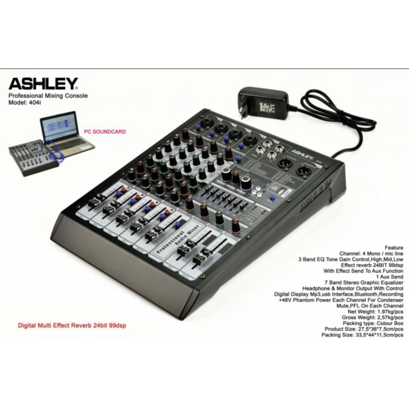 Jual Mixer Ashley 404i 404I Original 4 channel 99dsp Soundcard ...