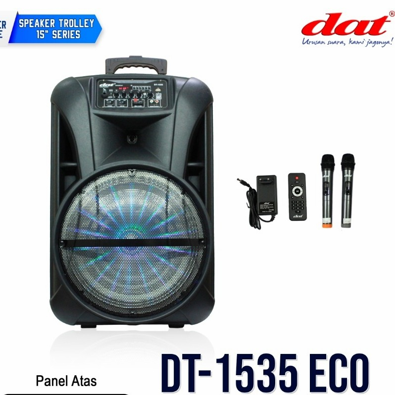 Jual Speaker Koper DAT 1535 ECO+ Portable Trolley Bluetooth Karaoke 15 ...