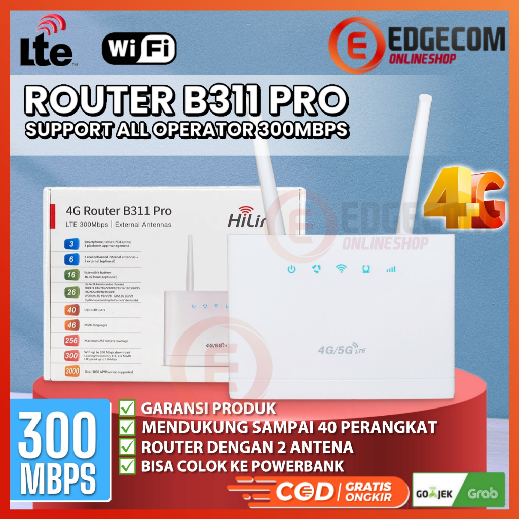 Jual Home Router Modem B311 PRO 4G LTE Unlock All Operator | Shopee ...