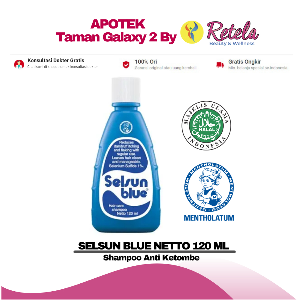 Jual Selsun Blue 120ml Shampoo Anti Ketombe Shopee Indonesia