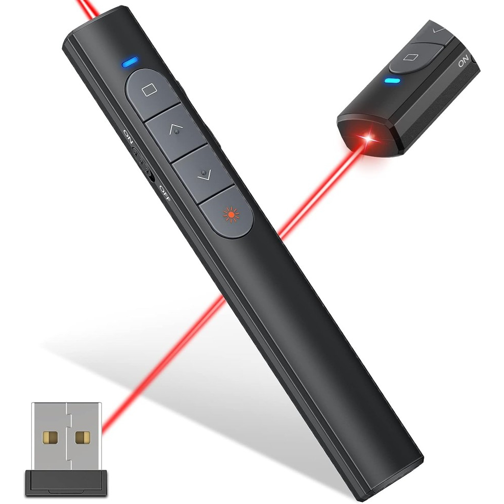 Jual Laser Pointer Presentasi Pen Remote Wireless 100 Meter Charge ...