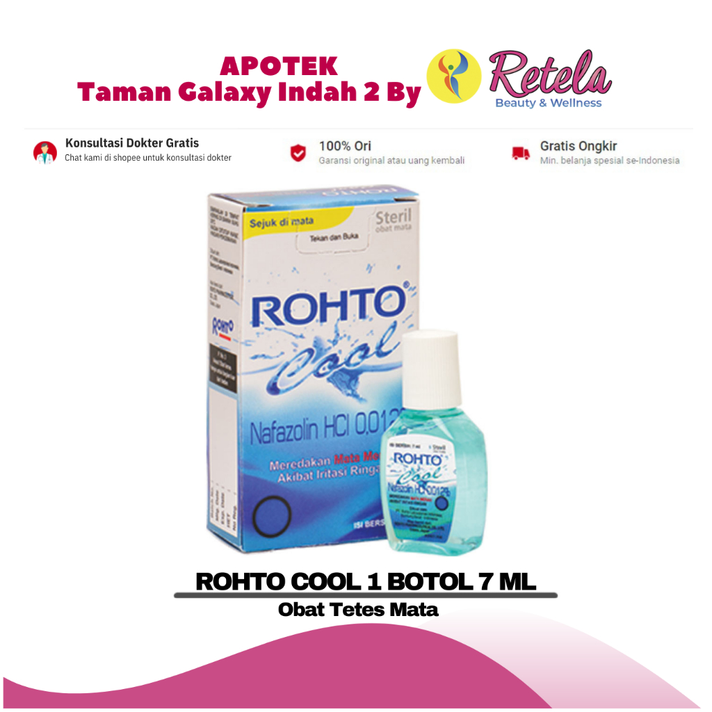 Jual ROHTO COOL 1 BOTOL 7 ML / OBAT TETES MATA | Shopee Indonesia
