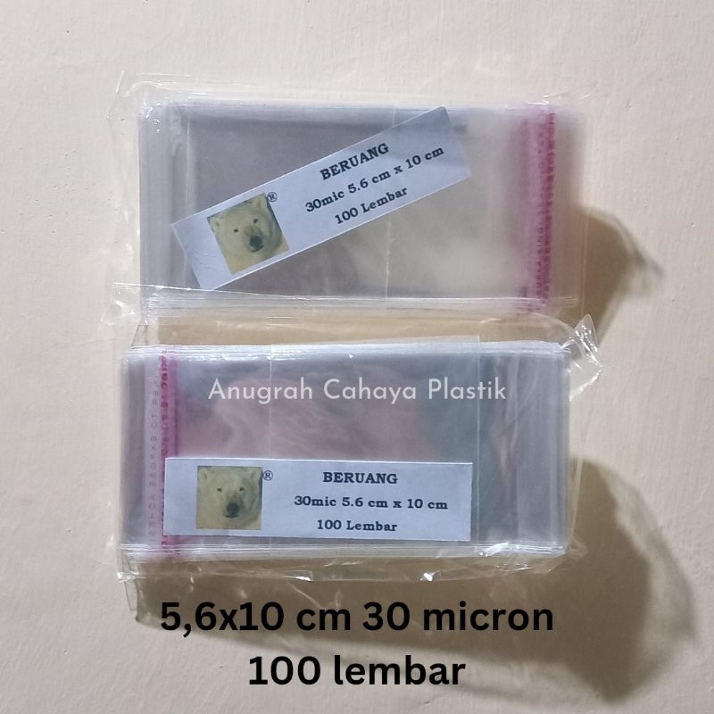 Jual Plastik Opp Lem 5 6x10 Cm Tebal 30 Micron Isi 100 Lembar Pas Untuk