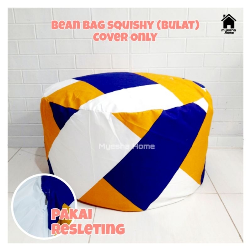 Jual Cover Sofa Bean Bag Squshy Bulat Oval Sarung Sofa Bean Bag Bulat