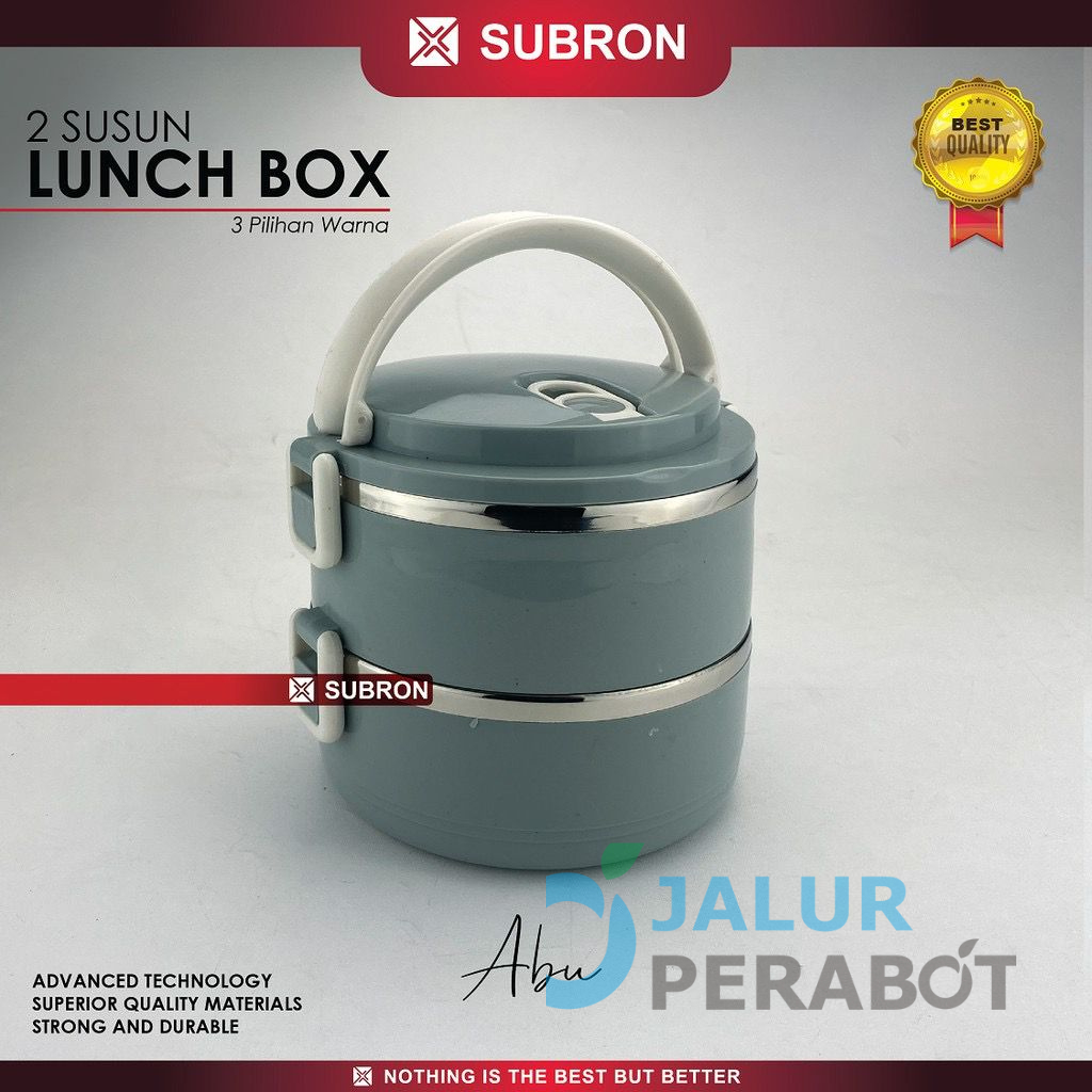 Jual SUBRON Rantang Lunch Box Tempat Bekel Wadah Bekal Makanan Warna ...
